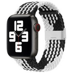 Cinturino in tessuto Cinturino per orologio 7/6 / SE / 5/4/3/2 (41 mm / 40 mm / 38 mm) Cinturino in tessuto intrecciato Cinturino per orologio in bianco e nero