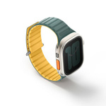 Pasek UNIQ Revix Evo Apple Watch Series1/2/3/4/5/6/7/8/9/SE/SE2/Ultra/Ultra2 42/44/45/49mm Reversible Magnetic zielono-żółty/viridian green-burnt yellow