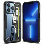 Custodia per PC resistente Ringke Fusion X Design con paraurti in TPU per iPhone 13 Pro nera (banda per biglietti) (FXD550E43)