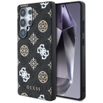 Etui Guess 4G Printed Colored Peony       Pattern MagSafe do Samsung Galaxy S25 Ultra czarny