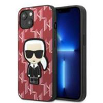 Cover Karl Lagerfeld Klhcp13mpmnikpi iPhone 13 6.1" rigidocase rosso/rosso Monogram Ikonik Patch Case