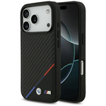 Etui BMW M Carbon Tricolor Line MagSafe  do iPhone 17 Pro czarny