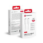 Kabel USB C do USB C Forcell F-Energy QC4.0 PD 3A 60W 0,25 m C338 biały