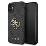 Cover GUESS Apple iPhone 11 4G Big Metal Logo Grigio Hardcase
