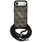 Etui Guess 4G Big Logo Cord Stap         Crossbody do iPhone 17 Air brązowy