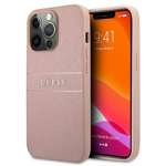 ETUI Guess GUHCP13XPSASBPI iPhone 13 Pro Max 6.7" rosa/rosa Custodia rigida Saffiano Stripe