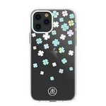 Cover Kingxbar Lucky Series decorata con cristalli originali Swarovski iPhone 12 mini trasparente (Trifoglio)