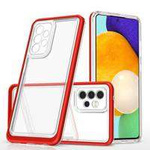 Custodia trasparente 3in1 per Samsung Galaxy A73 Frame Cover Gel rossa
