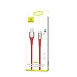 Cavo USAMS intrecciato USB-C U-Tone Power-off QC 3.0 2A ricarica veloce 2m rosso