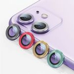 USAMS Vetro temperato Apple iPhone 11 Pro Max Camera Lens Metal Ring Silver Glass