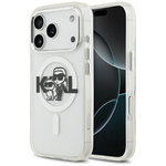 Etui Karl Lagerfeld IML Glitter Karl &   Choupette Sketch Logo MagSafe do iPhone 17 Pro przezroczysty