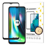 Wozinsky Super Durable Full Glue Vetro temperato Full Screen con Frame Case Friendly Motorola Moto G9 Play / Moto E7 Plus Nero