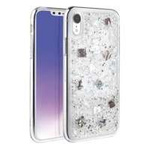 Custodia Uniq Lumence Clear iPhone Xr argento / Perivvinkle argento