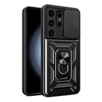 Custodia Hybrid Armor Camshield per Samsung Galaxy S24 Ultra blindata con copertura per fotocamera - nera