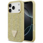 Etui Guess Rhinestone Triangle Logo do   iPhone 17 Pro złoty