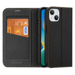 Custodia Dux Ducis Skin X2 per iPhone 14 Max custodia con patta magnetica nera