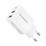 Caricatore da muro Wozinsky CWCUCW 30 W USB-C / 2 x USB-A - bianco
