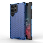 Custodia a nido d&#39;ape per Samsung Galaxy S23 Ultra cover ibrida blindata blu