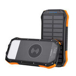 Choetech powerbank solare con ricarica induttiva 10000mAh Qi 5W arancione (B659)