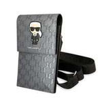 Karl Lagerfeld Handtasche KLWBSAMIPG silber/silber Ikonisches Karl Monogramm Patch