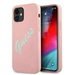 Cover GUESS Apple iPhone 12 Mini Silicone Vintage GUHCP12SLSVSPG Rosa Verde Hardcase