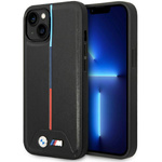 Cover Bmw Bmhcp15s22pvtk IPhone 15 / 14 / 13 6,1" nero/nero Hardcase M Quilted Tricolor Case