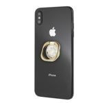 Guess anello stand GURSEQGWH oro e bianco 4G maniglia