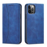 Magnete Fancy Case Custodia per iPhone 12 Pro Max Custodia porta carte Portafoglio blu
