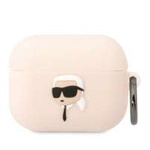 Karl Lagerfeld KLAPRUNIKP Copertura AirPods Pro rosa/rosa Silicone Karl Head 3D