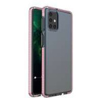 Cover in gel Spring Case con cornice colorata per il Samsung Galaxy M31s rosa chiaro