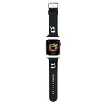 Karl Lagerfeld Pasek KLAWLSLKCNK Apple Watch 42/44/45/49mm czarny/black strap 3D Rubber Karl&Choupette Heads 