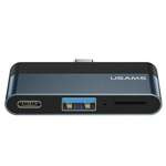 USAMS Adattatore HUB USB 3.0/USB-C/Micro SD grigio/grigio SJ491HUB01 (US-SJ491)