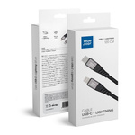 Kabel USB C do Lightning Blue Star 2,4A z oplotem 1,2 m TFK-DC-003 czarny 