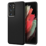Cover SPIGEN Galaxy S21 Ultra Liquid Air Custodia nera opaca