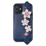 Custodia in gel Kingxbar Sweet Series decorata con Cristalli Swarovski originali con supporto iPhone 12 Pro Max blu