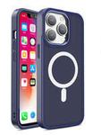 Custodia Color Matte magnetica per iPhone 15 Plus - blu navy