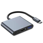TECH-PROTECT V1-HUB ADATTATORE 3IN1 GRIGIO