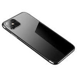 Cover in gel TPU Clear Color con cornice metallica per Samsung Galaxy A22 5G nero