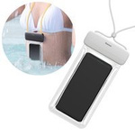 Baseus custodia universale impermeabile per telefono (max 7,2``) per piscina dall&#39;acqua IPX8 bianca (ACFSD-D02)