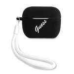 Cover GUESS Apple AirPods Pro Cover Silicone Vintage GUACAPLSVSBW Custodia Bianco Nero