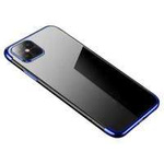 Cover in gel TPU Clear Color con cornice metallica per Samsung Galaxy S22 + (S22 Plus) blu