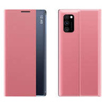 Nuova custodia Sleep Case con funzione di aletta del supporto per Poco M4 Pro 5G rosa