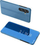 Custodia Clear View per Samsung Galaxy A24 4G flip cover blu