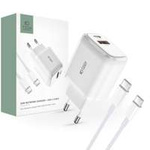 TECH-PROTECT C20W CARICATORE DI RETE A 2 PORTE PD20W/QC3.0 + CAVO TYPE-C BIANCO