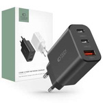TECH-PROTECT C30W CARICATORE DI RETE A 3 PORTE PD30W/QC3.0 NERO