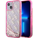 Cover Guess GUHCP14SLC4PSGP iPhone 14 6.1" rosa/rosa rigidocase Liquid Glitter 4G Transculent Case