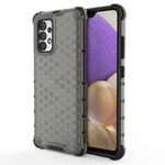 Cover blindata a nido d&#39;ape con cornice in gel per Samsung Galaxy A03s (166.5) nera