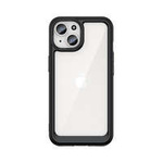 Custodia rinforzata per spazio esterno per iPhone 15 Plus con cornice flessibile - nera