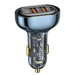 USAMS Charg. sam. 1xUSB-C 2xUSB-A 125W Schnellladung transparent blau CC158CC02 (US-CC158)