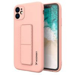 Wozinsky Kickstand Custodia flessibile in silicone per iPhone 12 Pro Max rosa